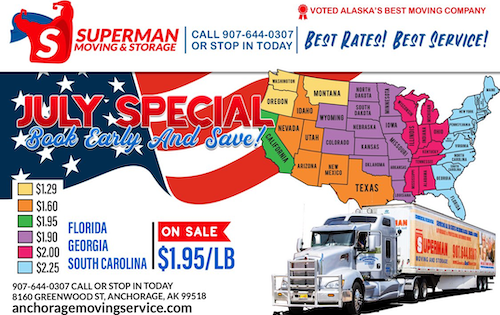 Superman Moving and Storage July Moving Special
