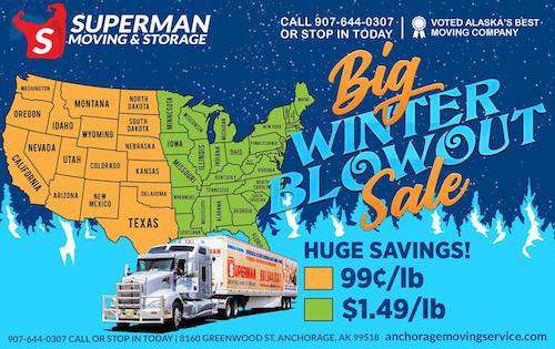 Superman Moving and Storage Big Winter Blowout Moving Sale